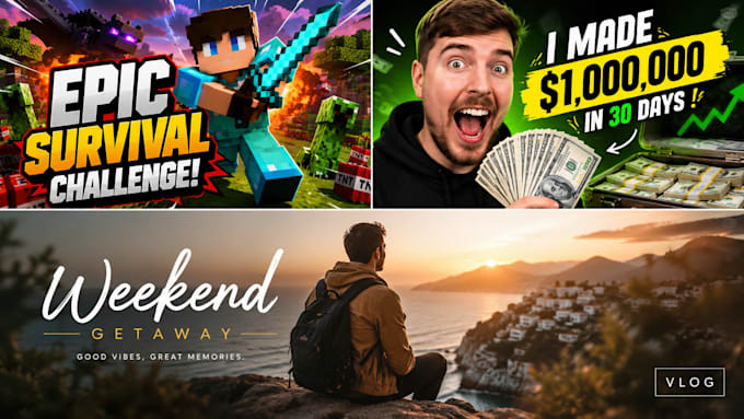 design professional viral youtube thumbnails