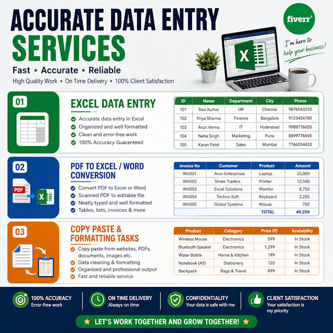 do accurate data entry