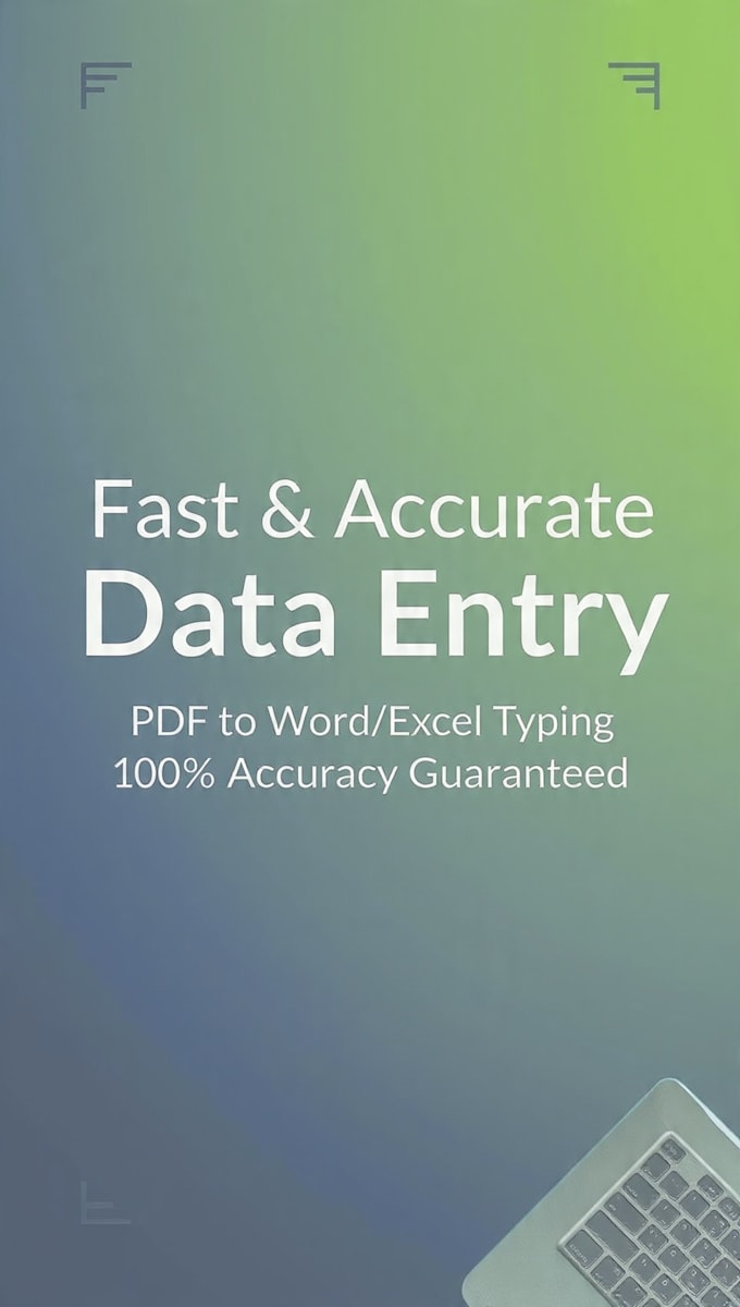 do fast and accurate typing, data entry, and copy paste work