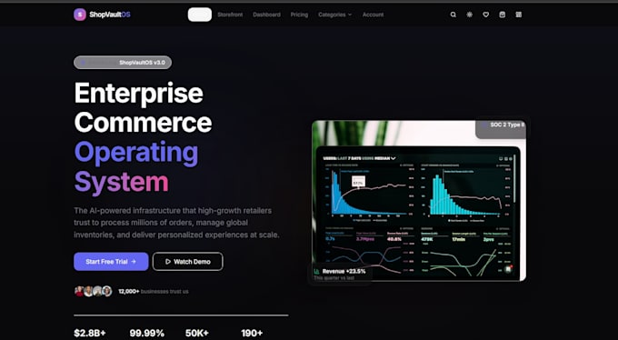 develop full enterprise level commerce operating system