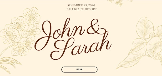 create elegant wedding invitation website in canva