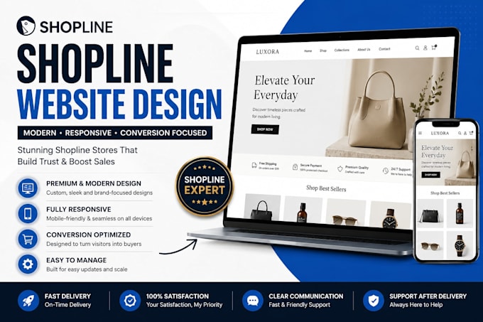 design and redesign shopline store for dropshipping