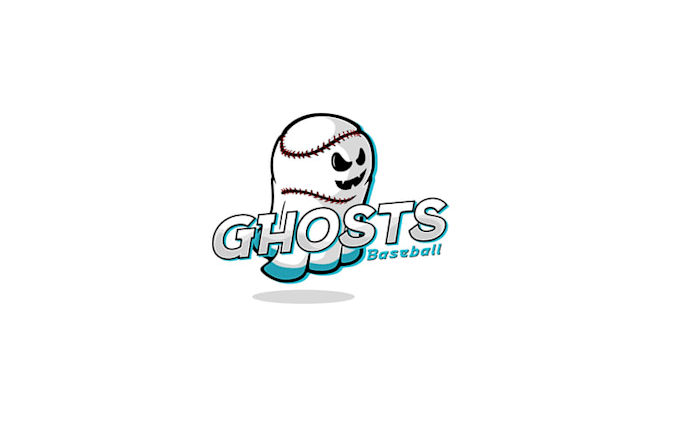 design ghost baseball logo