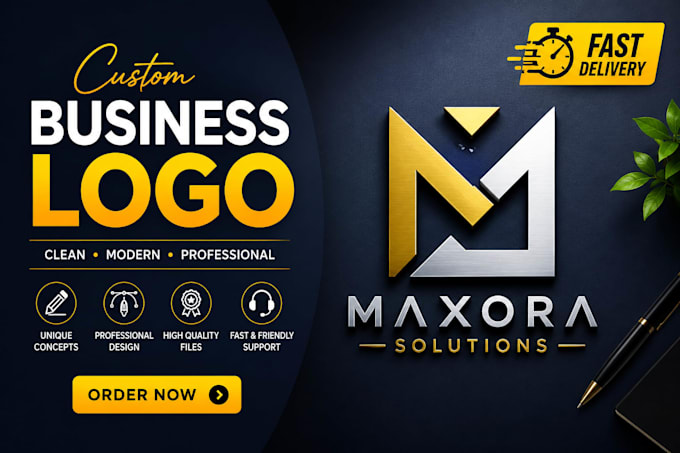 design custom modern logo for startup business
