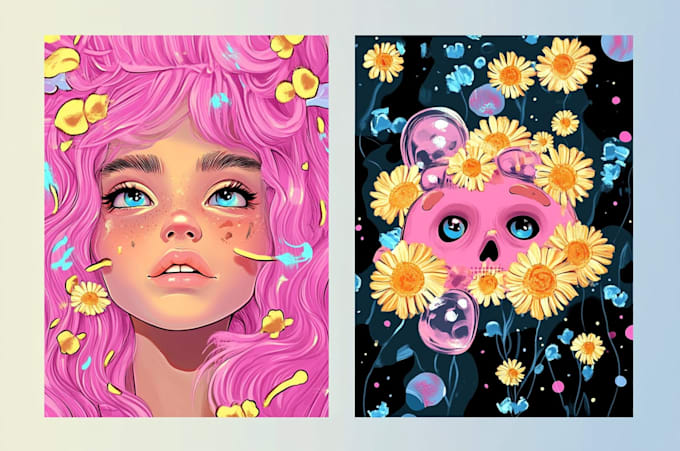 draw cartoon illustration with unique style