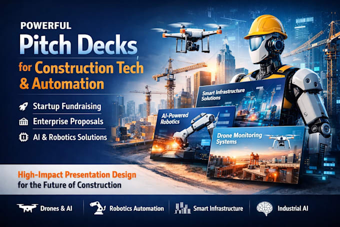 design autonomous construction site and automation system presentation design