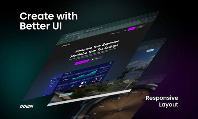create responsive modern website UI design