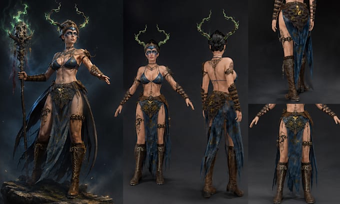 create custom 3d characters for games and film