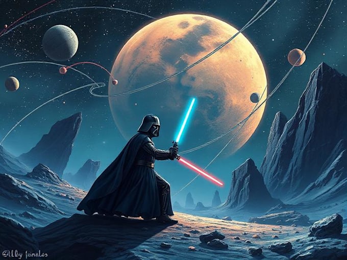 create star wars and sci fi illustration
