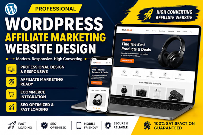 design high converting wordpress affiliate or ecommerce website