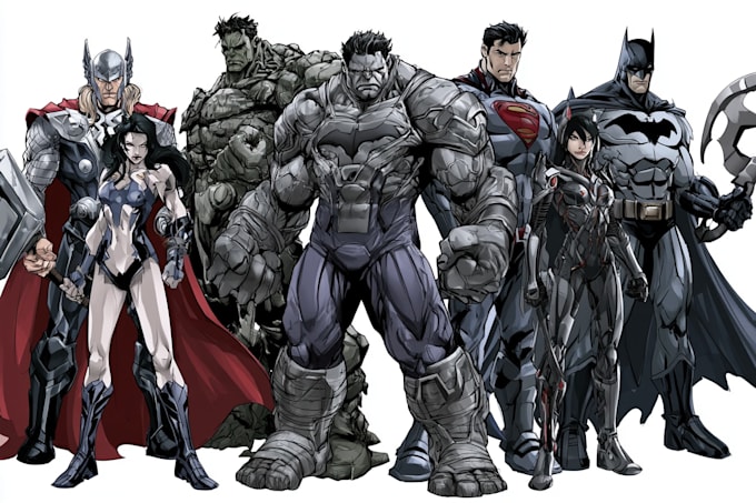 draw superhero character for comics