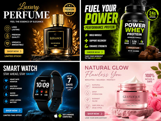 design professional product posts and ads for your brand