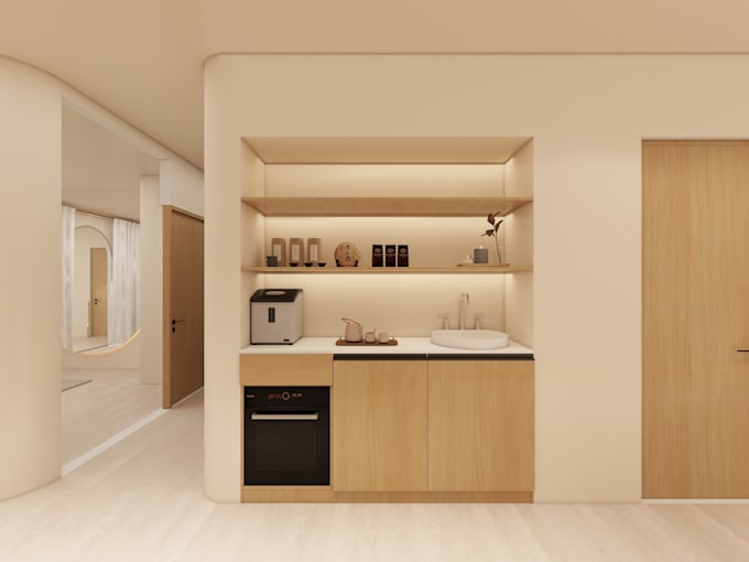 professional interior design 3d rendering for home villa