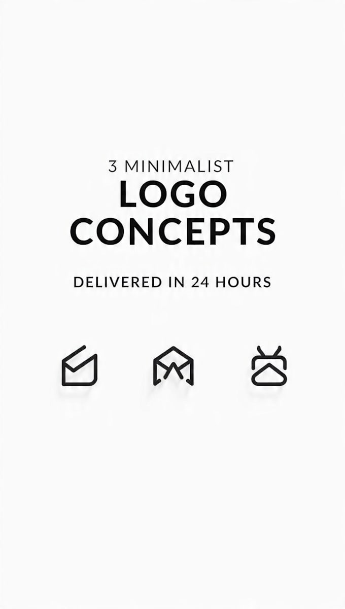 3 minimalist logo concepts 24 hour delivery