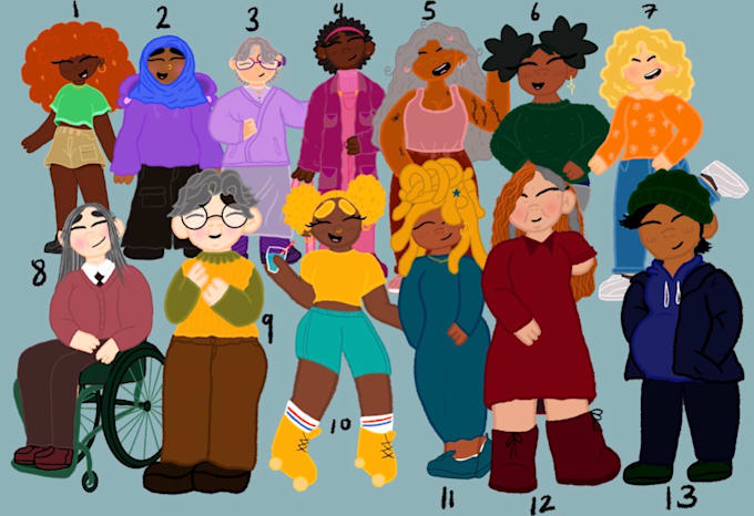 draw a cute custom digital illustration