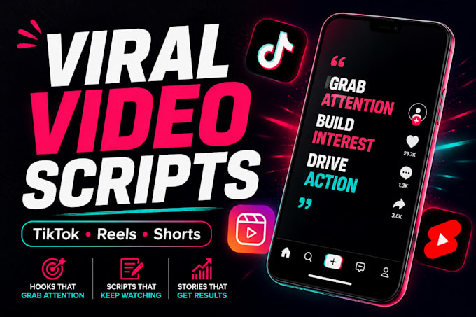 write viral scripts for tiktok reels and youtube shorts