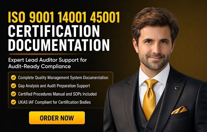 develop iso 9001 14001 45001 documentation certification and implementation