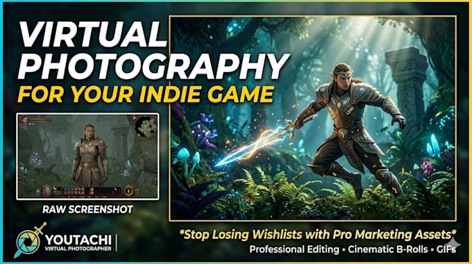 do expert virtual photography for your game marketing