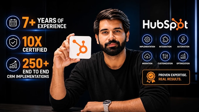 be your hubspot developer and admin for CRM setup for business