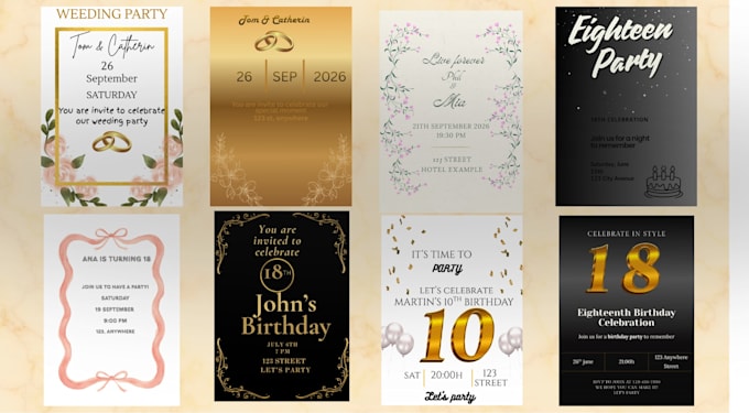 editable birthday invitation in canva