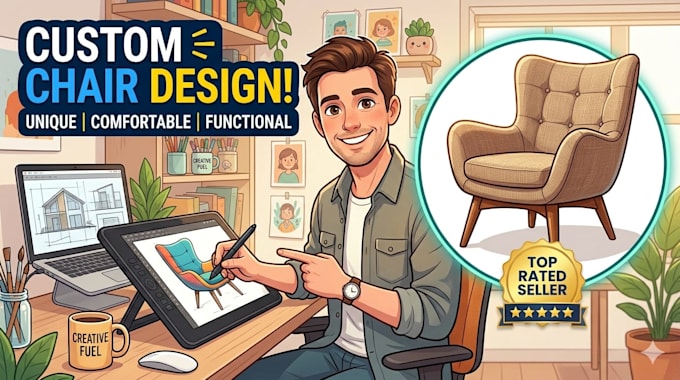 create high quality 3d models of table, chair in autocad
