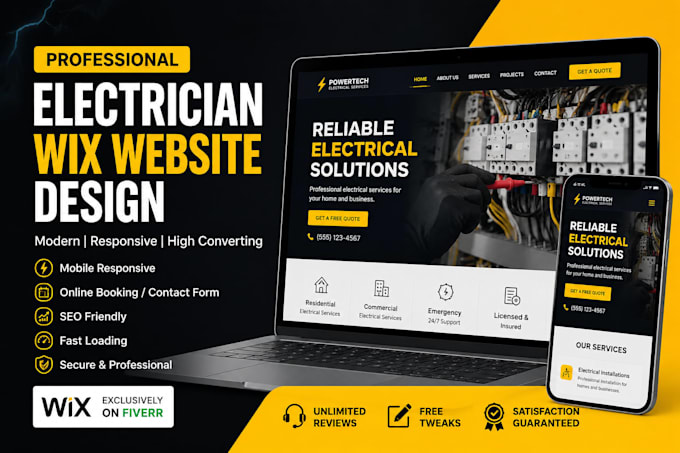 design professional wix website for electricians