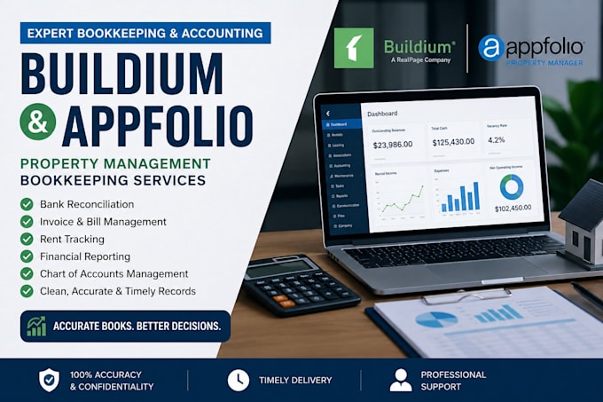 do your buildium and appfolio bookkeeping professionally