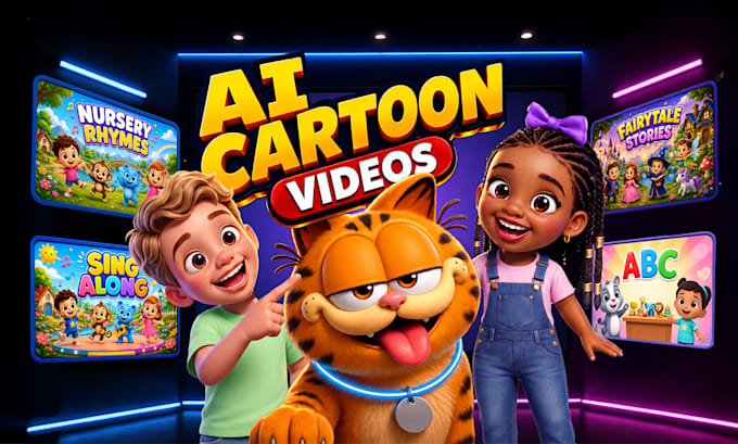 do 3d ai cartoon video animation for youtube