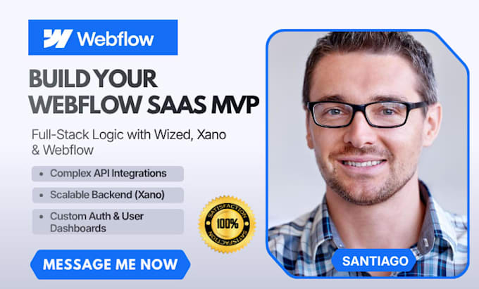 develop webflow saas webapp webflow mvp webflow to wized xano webapp API logic
