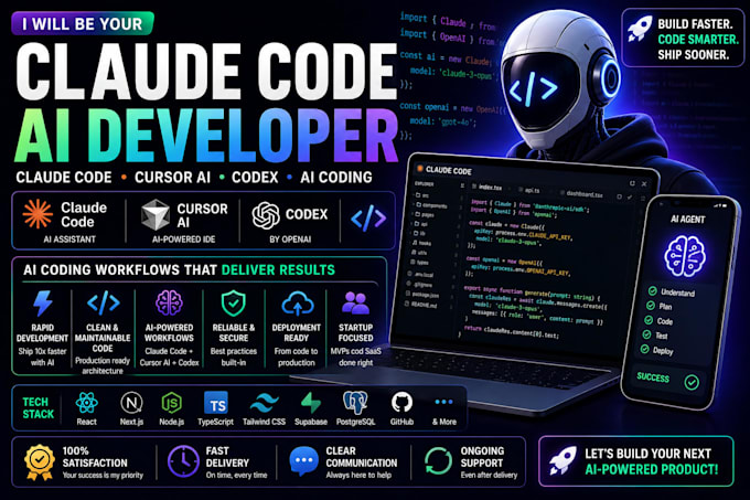 be your claude code, cursor ai, codex, ai coding, ai developer