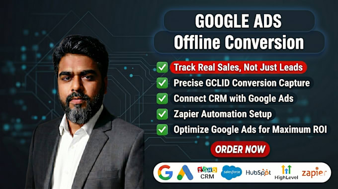 setup google ads offline conversion tracking with gclid crm zapier