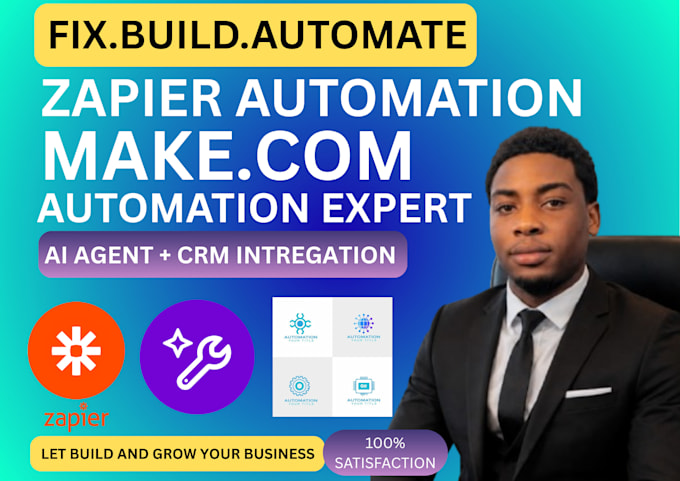 fix zapier automation,make com zapier webhook, ai agent with CRM integration