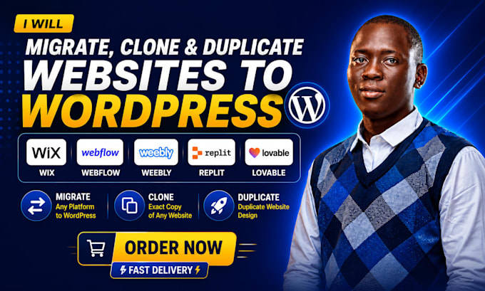 migrate wix to wordpress website migration clone weebly duplicate replit website