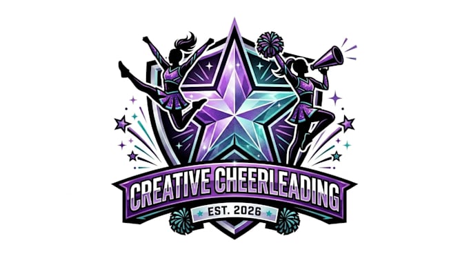 create modern cheerleading logo t shirt design