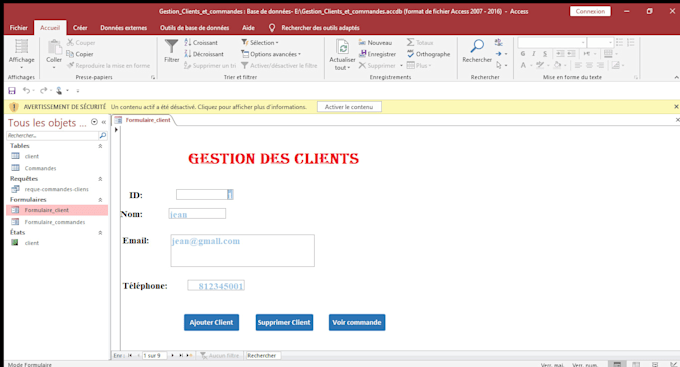 create microsoft access database forms queries and reports