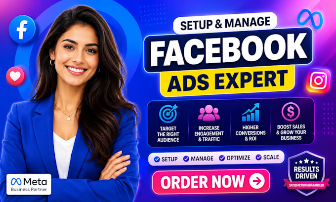 setup and manage facebook ads, conversion with fb pixel and meta ads campaign