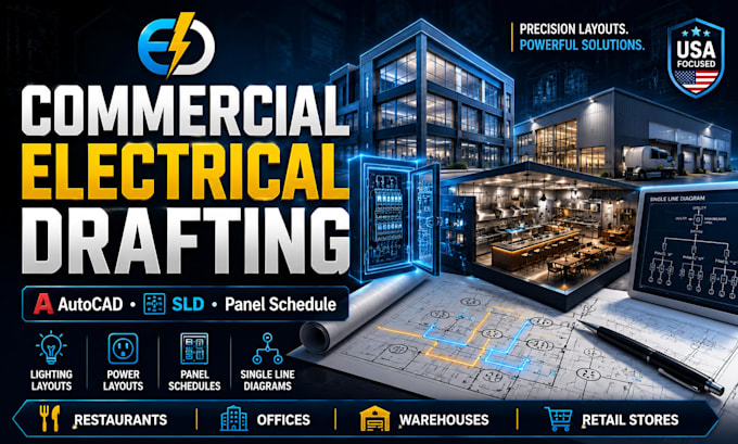 do commercial electrical drafting and autocad electrical layout