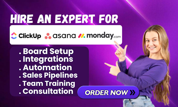 be your click up consultant setup clickup project management boards automation