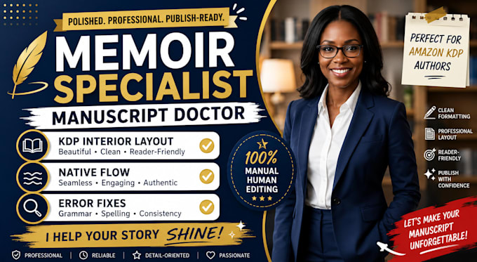 proofread edit and format your memoir or creative nonfiction manuscript