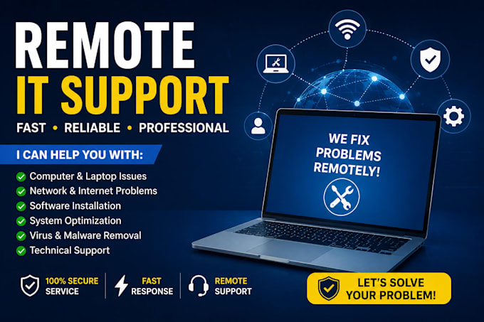 provide remote IT support for computer and network problems