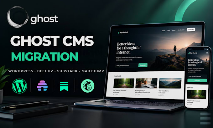 migrate wordpress, substack, beehiiv, mailchimp to ghost cms