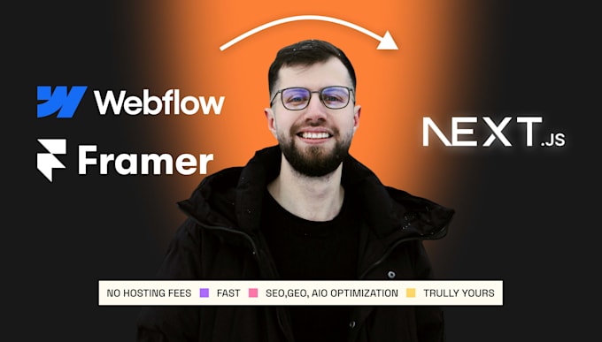convert your webflow or framer website to next js