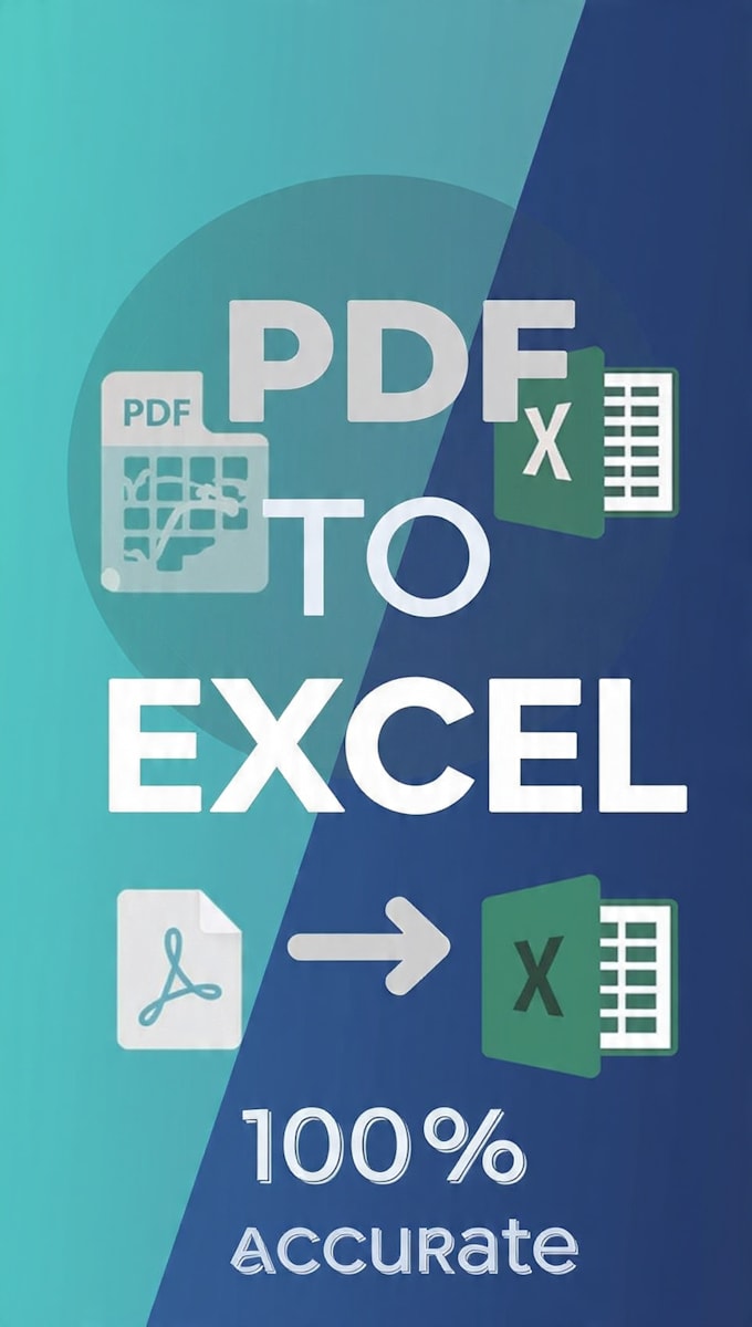 do fast, accurate data entry, excel work, and PDF to excel conversion