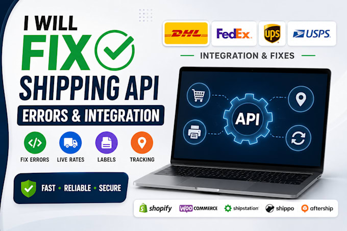 fix fedex ups usps dhl shipping API errors integration