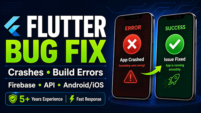 fix flutter bugs, flutter crashes, flutter errors, flutter exceptions