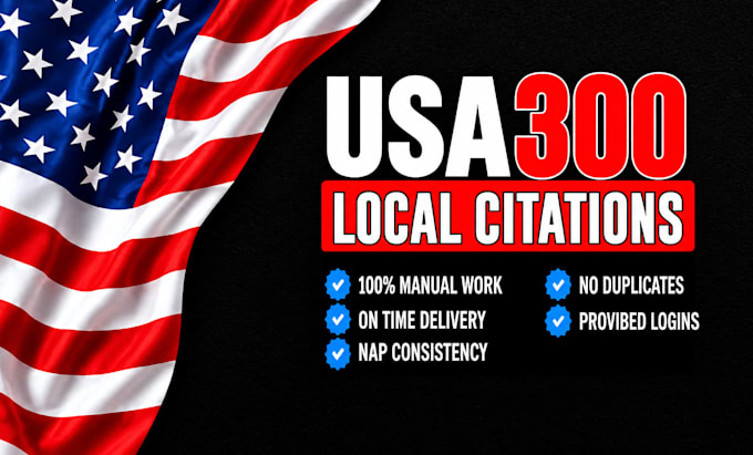 do 300 USA local citations and directory submission