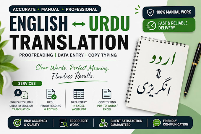 urdu proofreading and editing service