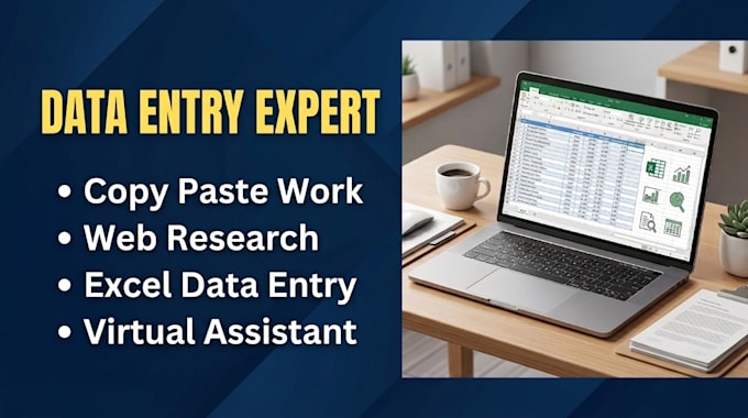 do flawless data entry, copy paste and web research