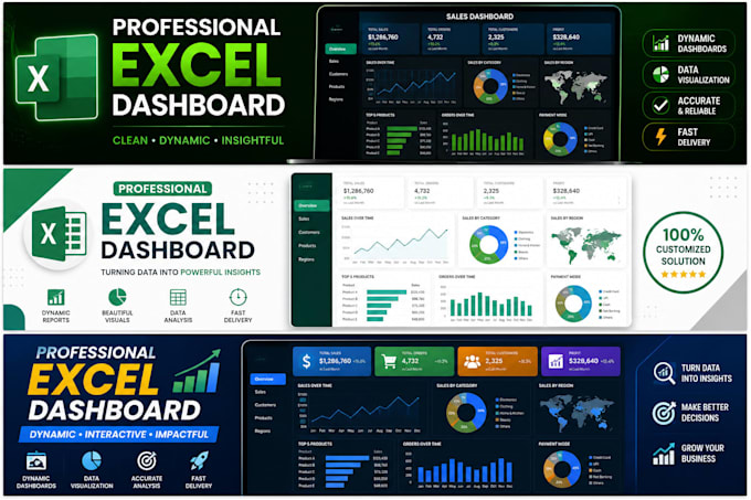 create professional excel dashboards and sales reports