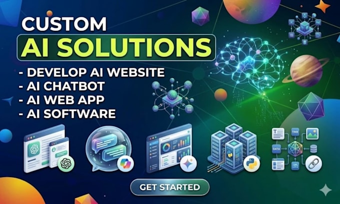 develop ai website, ai chatbot, ai web app and ai software